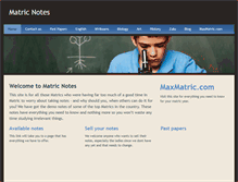 Tablet Screenshot of matricnotes.com